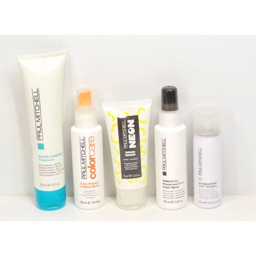 Paul Mitchell Lot Super Charged Treatment Sugar Cream Color Locking Spray New